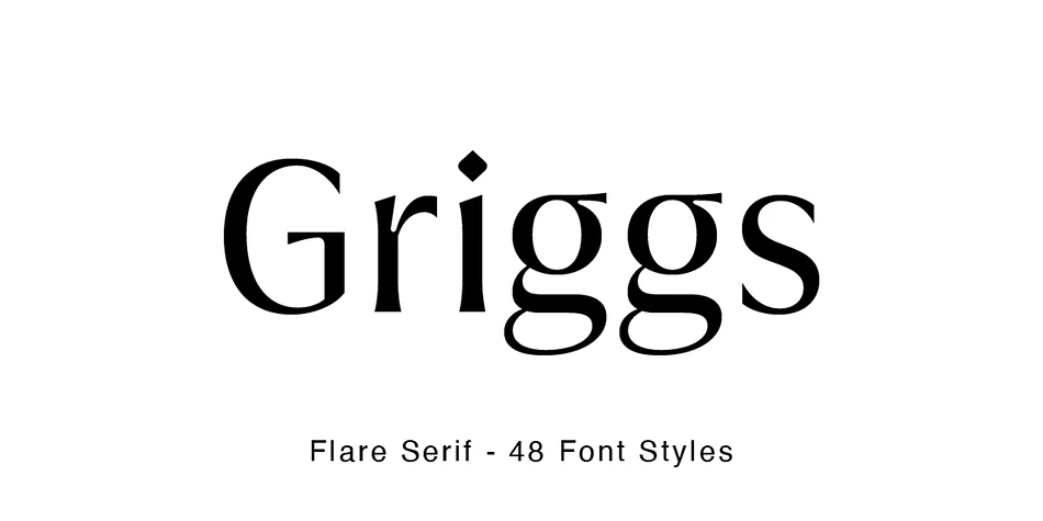 Griggs Flare by Seniors Studio — Decorative Font