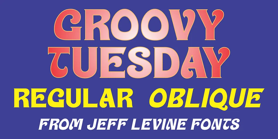 GROOVY TUESDAY JNL by Jeff Levine Fonts — Display Font
