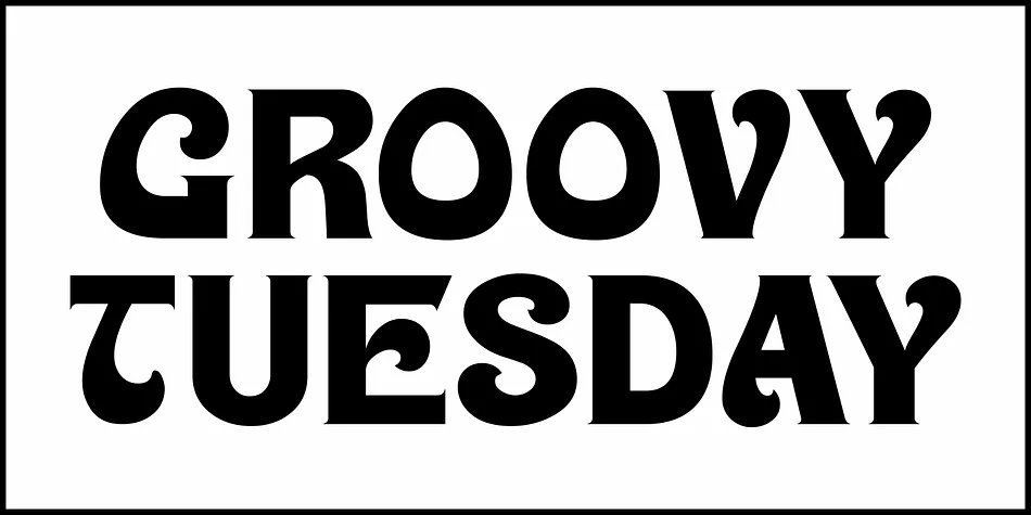 GROOVY TUESDAY JNL by Jeff Levine Fonts — Display Font — thumbnail 2