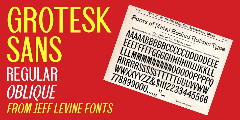 GROTESK SANS JNL by Jeff Levine Fonts — Display Font