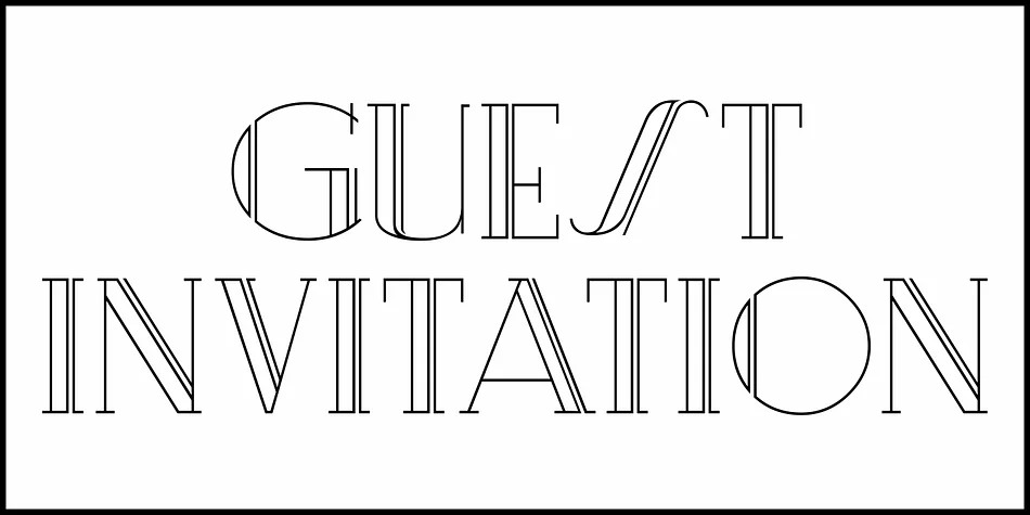 GUEST INVITATION JNL by Jeff Levine Fonts — Decorative Font — thumbnail 2