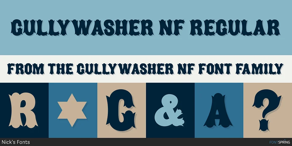 GULLYWASHER NF by Nick's Fonts — Decorative Font