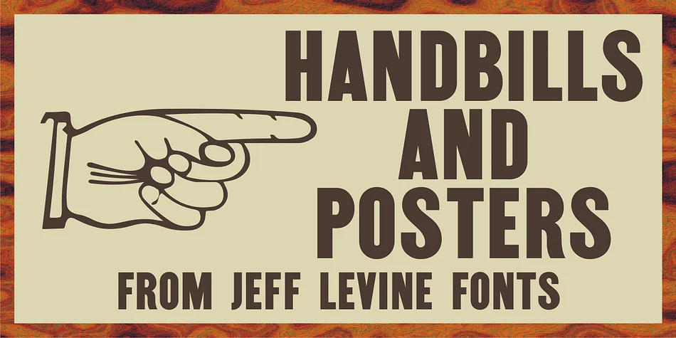 HANDBILLS AND POSTERS JNL by Jeff Levine Fonts — Display Font