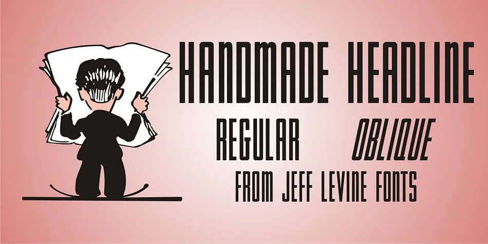 HANDMADE HEADLINE JNL by Jeff Levine Fonts — Decorative Font