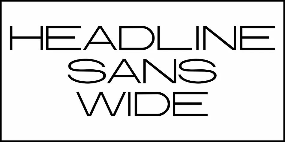 HEADLINE SANS WIDE JNL by Jeff Levine Fonts — Display Font — thumbnail 2