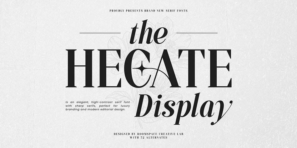Hecate Display by roomspace — Display Font