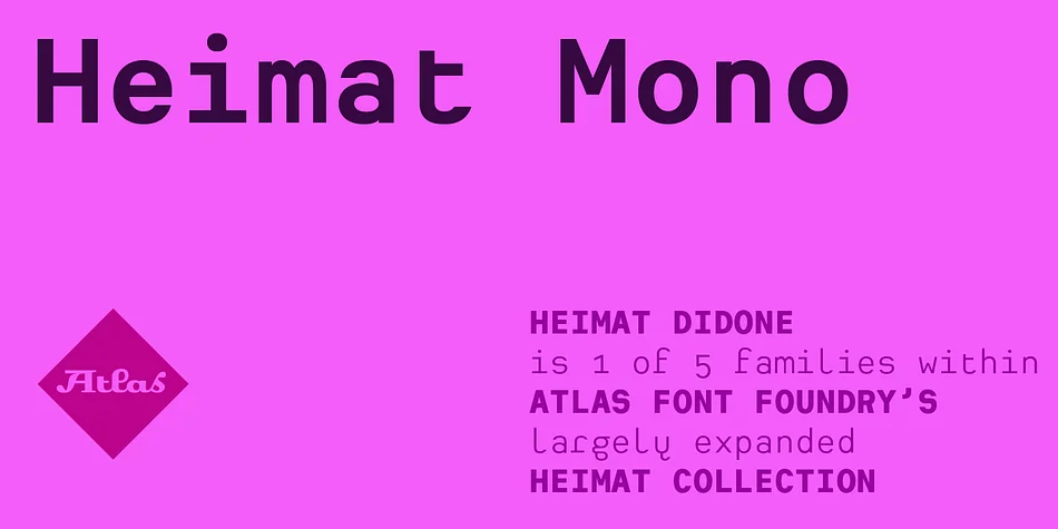 Heimat Mono by Atlas Font Foundry — Decorative Font