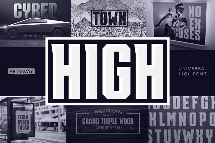 High by Artyway — Display Font — thumbnail 6