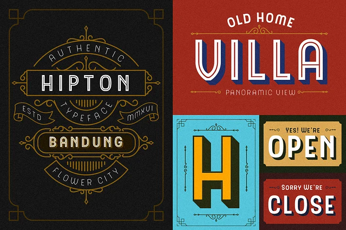 Hipton by Ilham Herry — Decorative Font — thumbnail 4