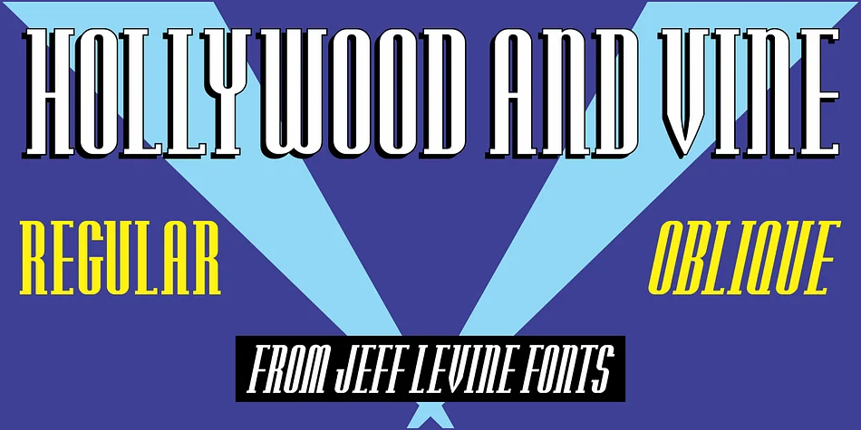 HOLLYWOOD AND VINE JNL by Jeff Levine Fonts β Decorative Font