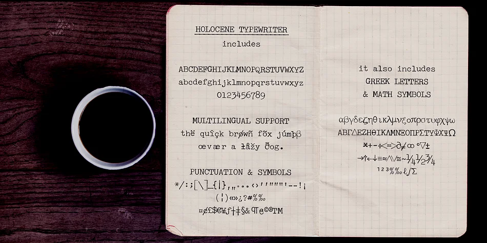 Holocene Typewriter by Ana's Fonts — Decorative Font — thumbnail 5