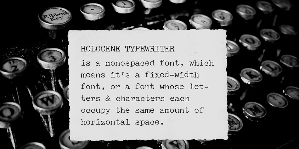 Holocene Typewriter by Ana's Fonts — Decorative Font — thumbnail 6