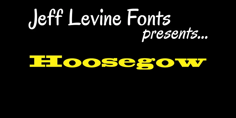 Hoosegow JNL by Jeff Levine Fonts — Decorative Font