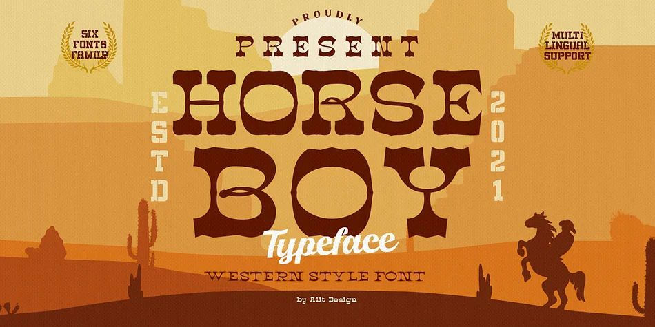 Horse Boy by Alit Design β Decorative Font