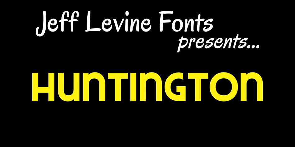 HUNTINGTON JNL by Jeff Levine Fonts — Display Font