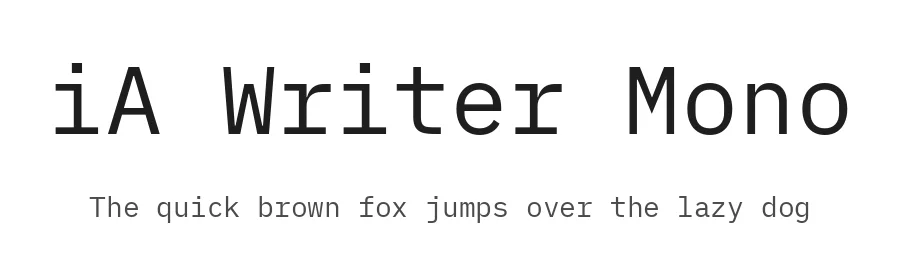 iA Writer Mono