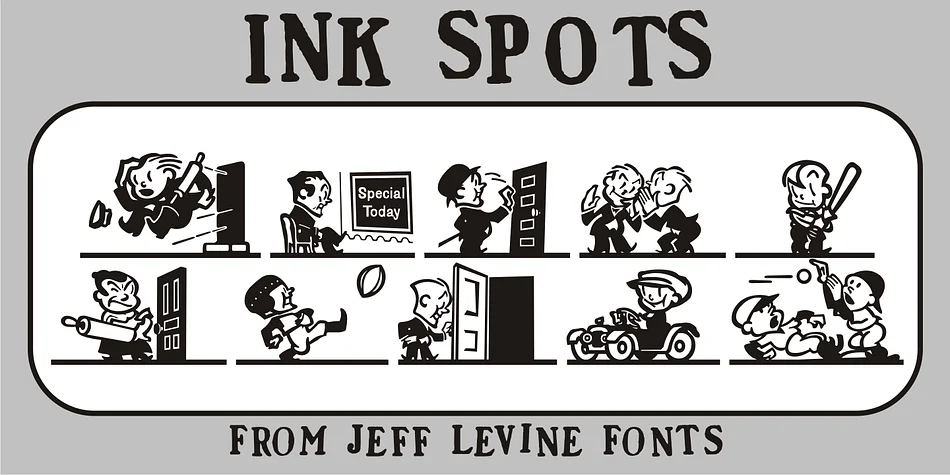 Ink Spots JNL by Jeff Levine Fonts — Dingbats Font