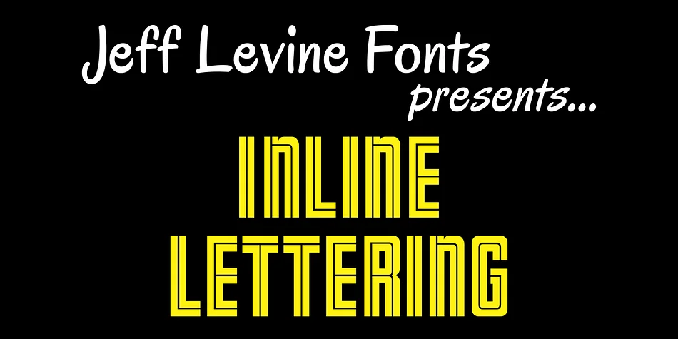 INLINE LETTERING JNL by Jeff Levine Fonts — Display Font