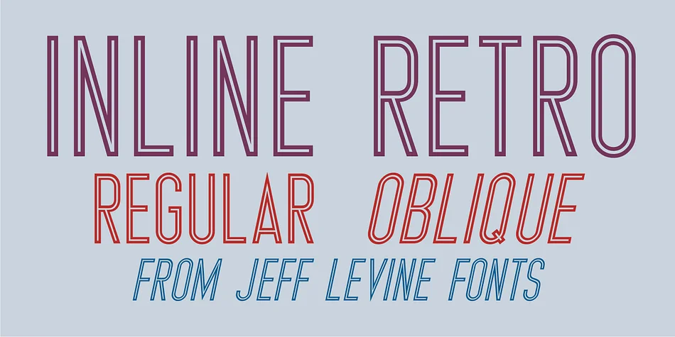 INLINE RETRO JNL by Jeff Levine Fonts — Display Font