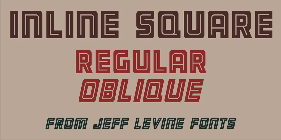 INLINE SQUARE JNL by Jeff Levine Fonts — Display Font