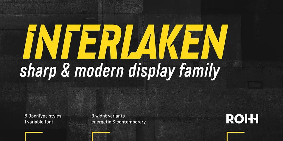 INTERLAKEN by ROHH — Display Font