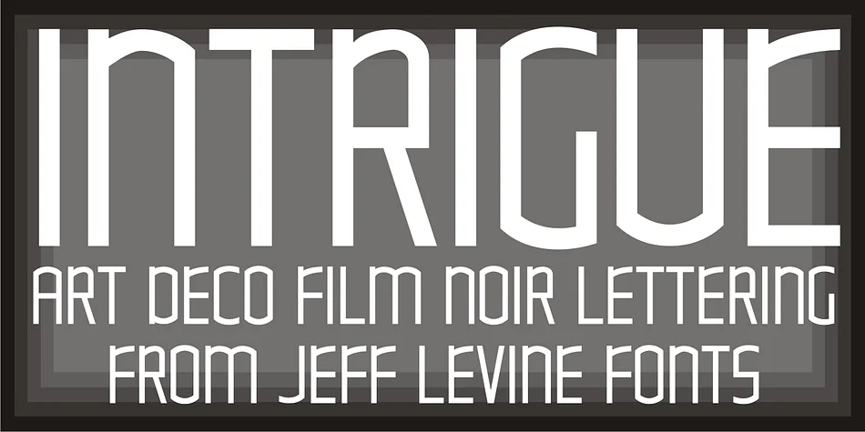 INTRIGUE JNL by Jeff Levine Fonts β Decorative Font