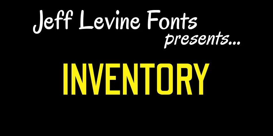 INVENTORY JNL by Jeff Levine Fonts — Display Font