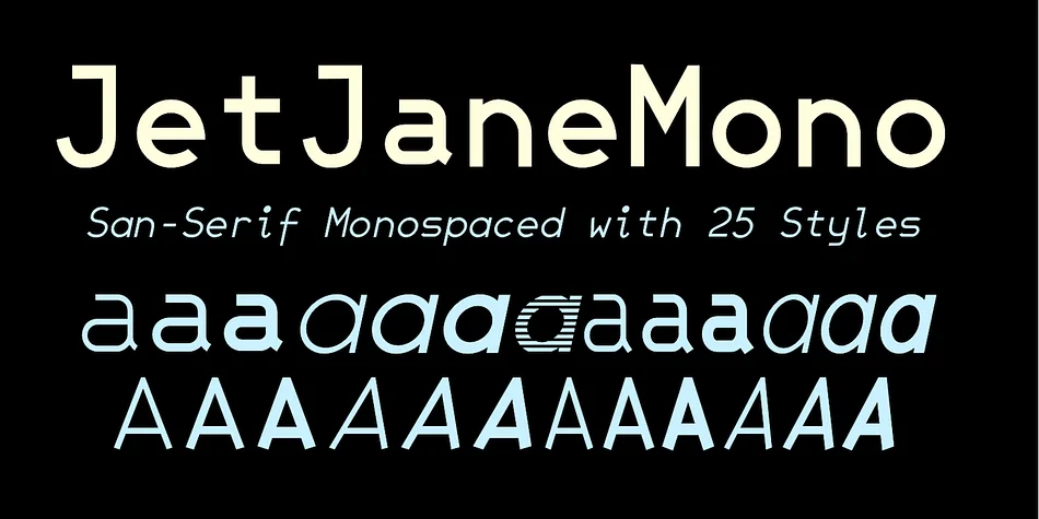 JetJaneMono by Ingrimayne Type โ Decorative Font