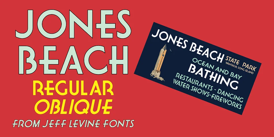 Jones Beach JNL by Jeff Levine Fonts — Display Font