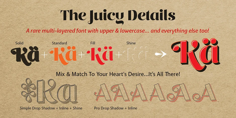 Juicy by Positype — Decorative Font — thumbnail 3