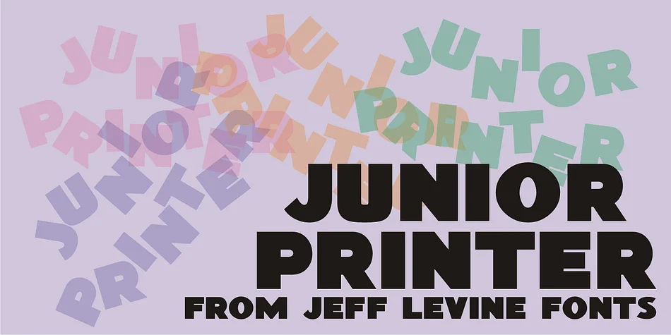 JUNIOR PRINTER JNL by Jeff Levine Fonts — Display Font