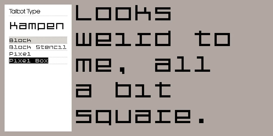 Kampen by Talbot Type โ Display Font