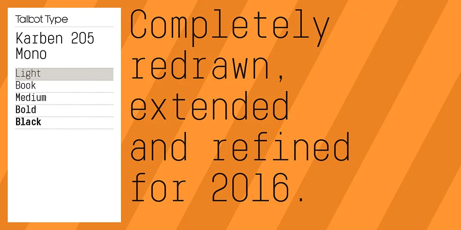 Karben 205 Mono by Talbot Type — Decorative Font