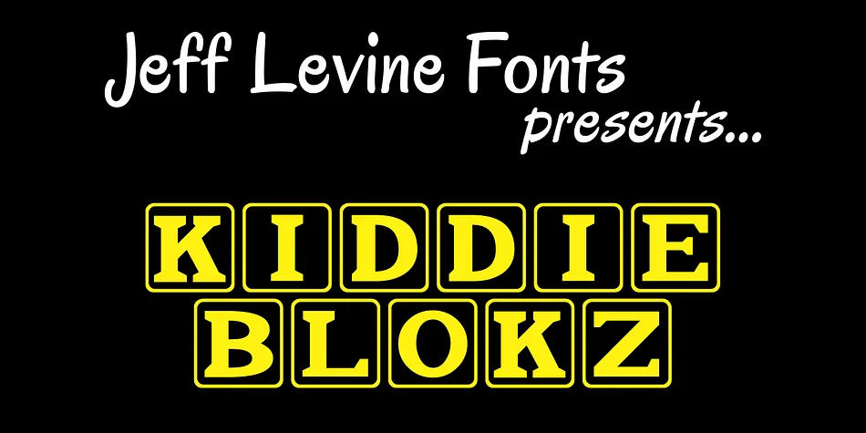 Kiddie Blokz JNL by Jeff Levine Fonts — Dingbats Font