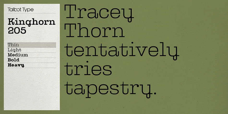 Kinghorn 205 by Talbot Type — Decorative Font