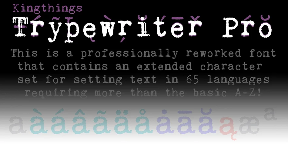 Kingthings Trypewriter Pro by CheapProFonts — Decorative Font — thumbnail 4