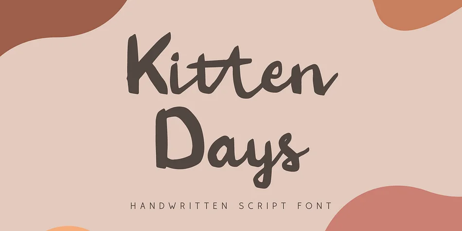 Kitten Days by Craft Supply Co. — Script Handwritten Font