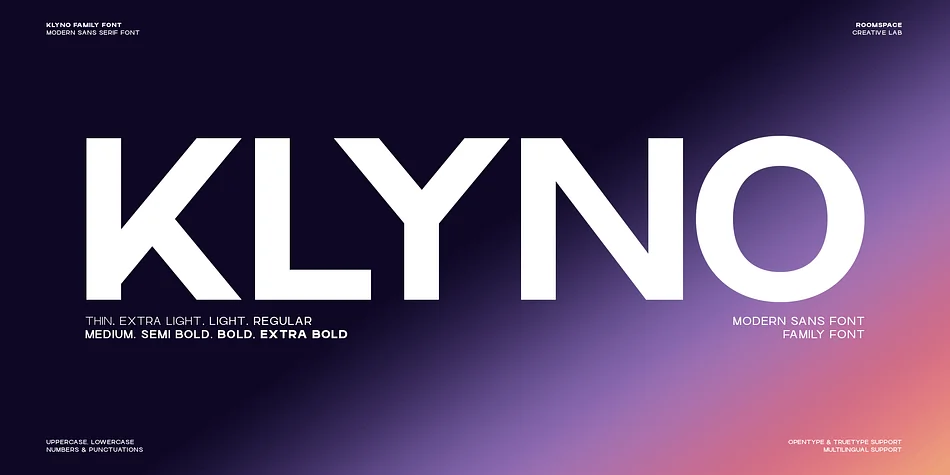 Klyno by roomspace — Display Font
