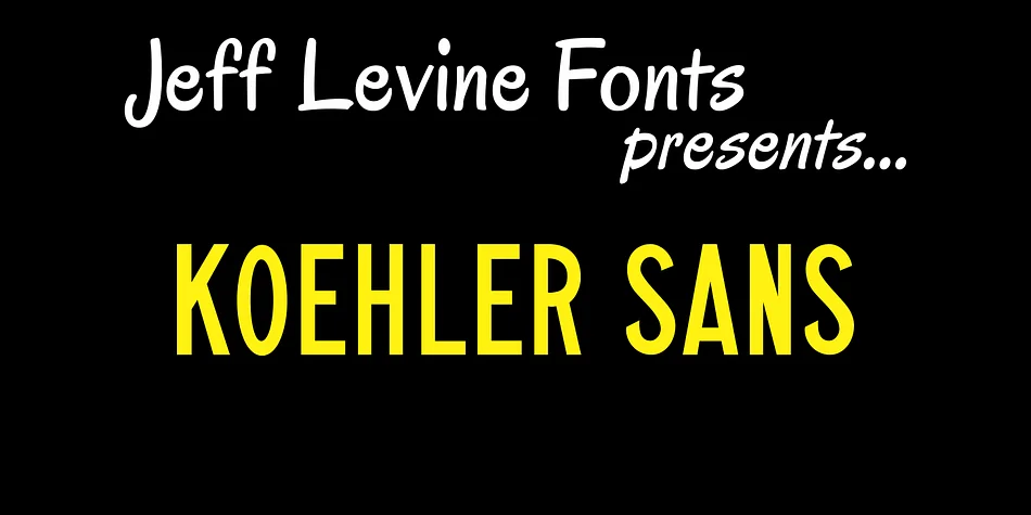 KOEHLER SANS JNL by Jeff Levine Fonts — Display Font