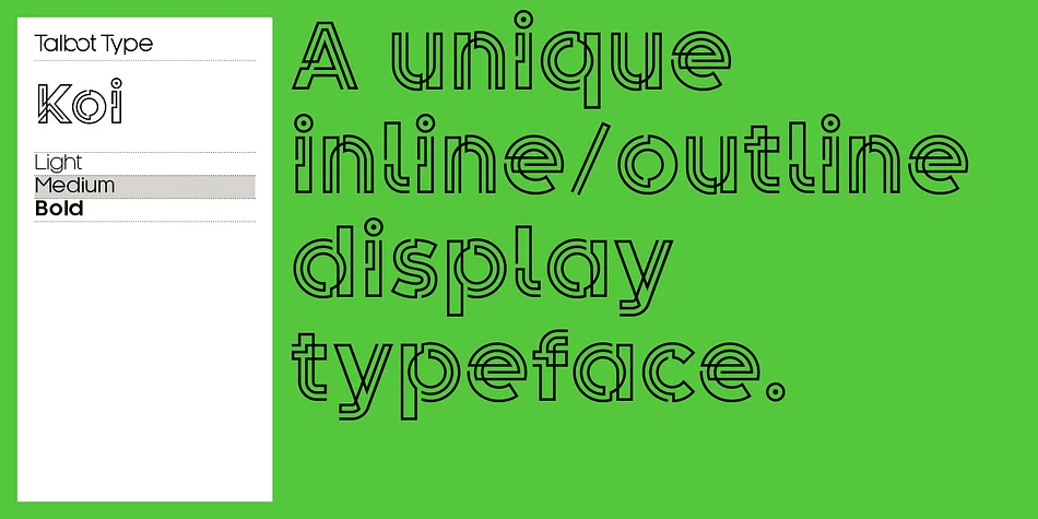 Koi by Talbot Type — Display Font