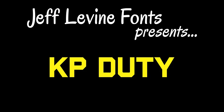 KP DUTY JNL by Jeff Levine Fonts — Display Font