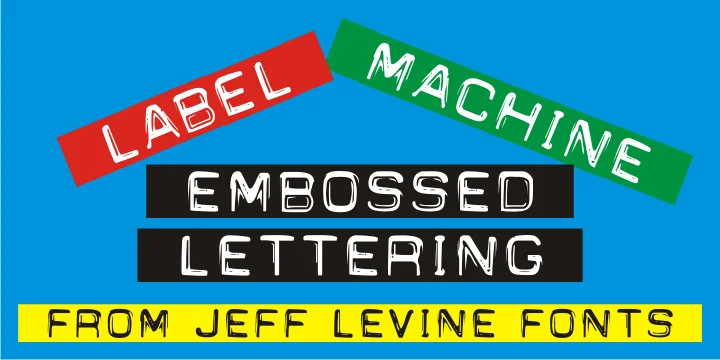 LABEL MACHINE JNL by Jeff Levine Fonts — Decorative Font