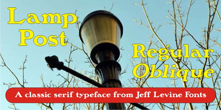 Lamp Post JNL by Jeff Levine Fonts — Display Font