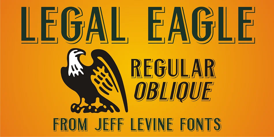 LEGAL EAGLE JNL by Jeff Levine Fonts — Display Font