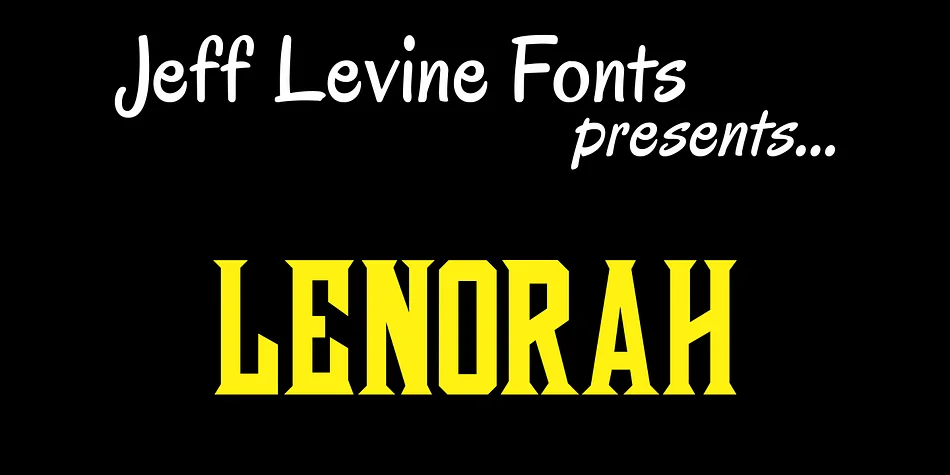 LENORAH JNL by Jeff Levine Fonts — Decorative Font