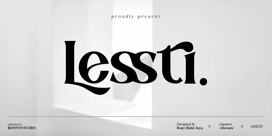 Lessti by Ronny Studio — Display Font
