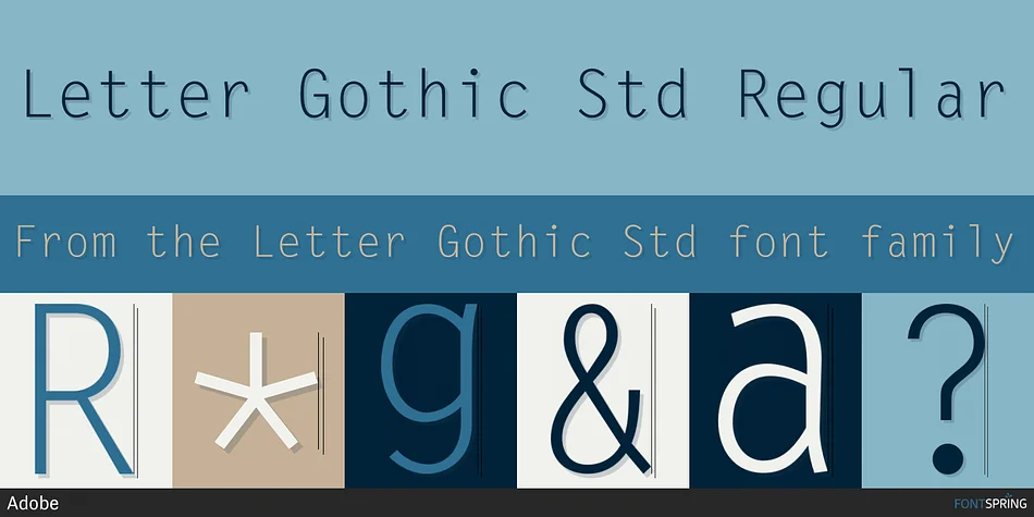 Letter Gothic Std by Adobe โ Decorative Font
