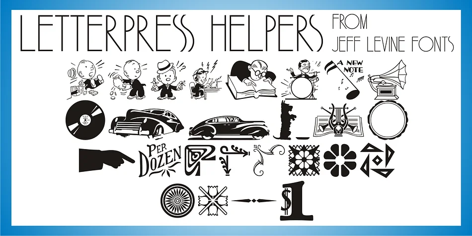 Letterpress Helpers JNL by Jeff Levine Fonts — Dingbats Font