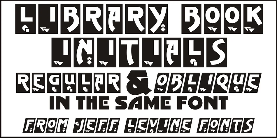 LIBRARY BOOK INITIALS JNL by Jeff Levine Fonts — Dingbats Font