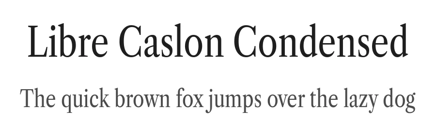 Libre Caslon Condensed